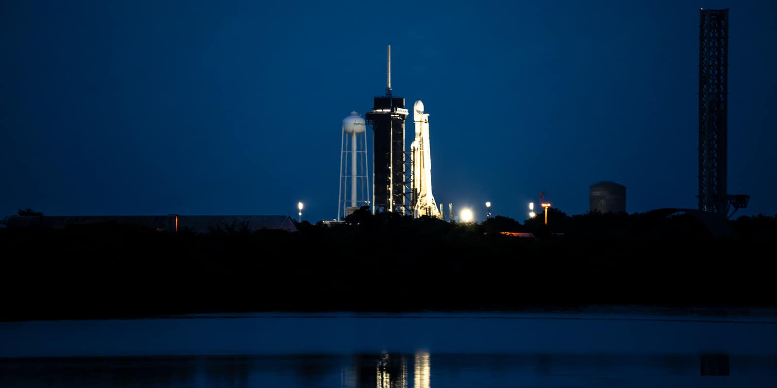 Falcon Heavy Launch at Kennedy Space Center's Launch Complex 39A. 