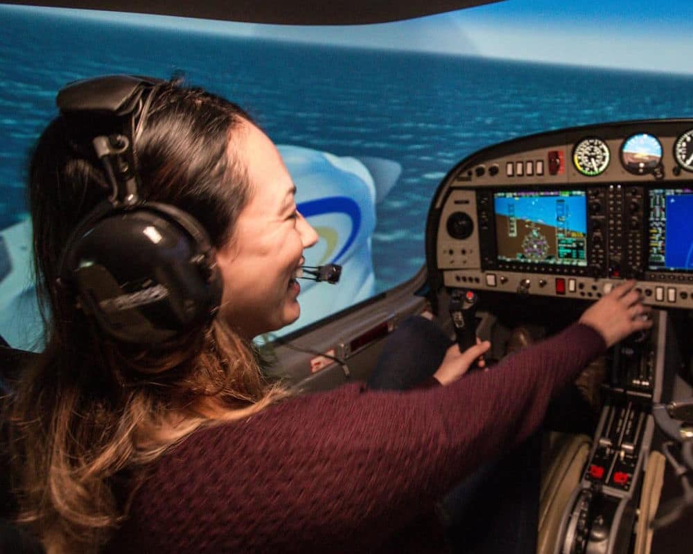 Diamond DA42 Flight Simulator, at Embry‑Riddle Aeronautical University in Daytona Beach, Florida. (Photo: Embry‑Riddle / David Massey)