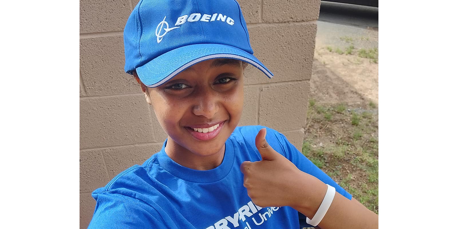 Liyat is happy to see her hard work pay off and be recognized by Boeing. (Photo: Liyat Tsehai)