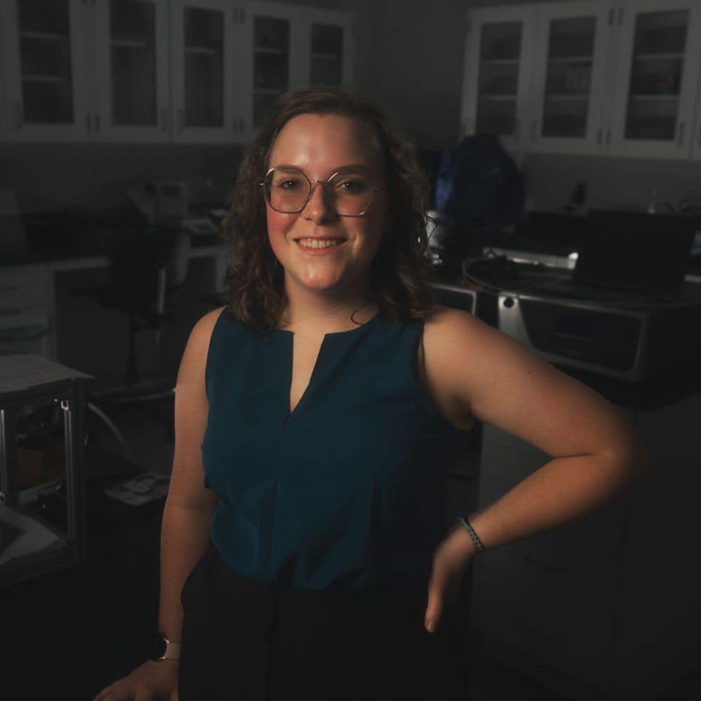 Megan Neuman in the SEEL Lab on Embry-Riddle's Daytona Beach campus. (Photo: Embry-Riddle / Joey Harrison)