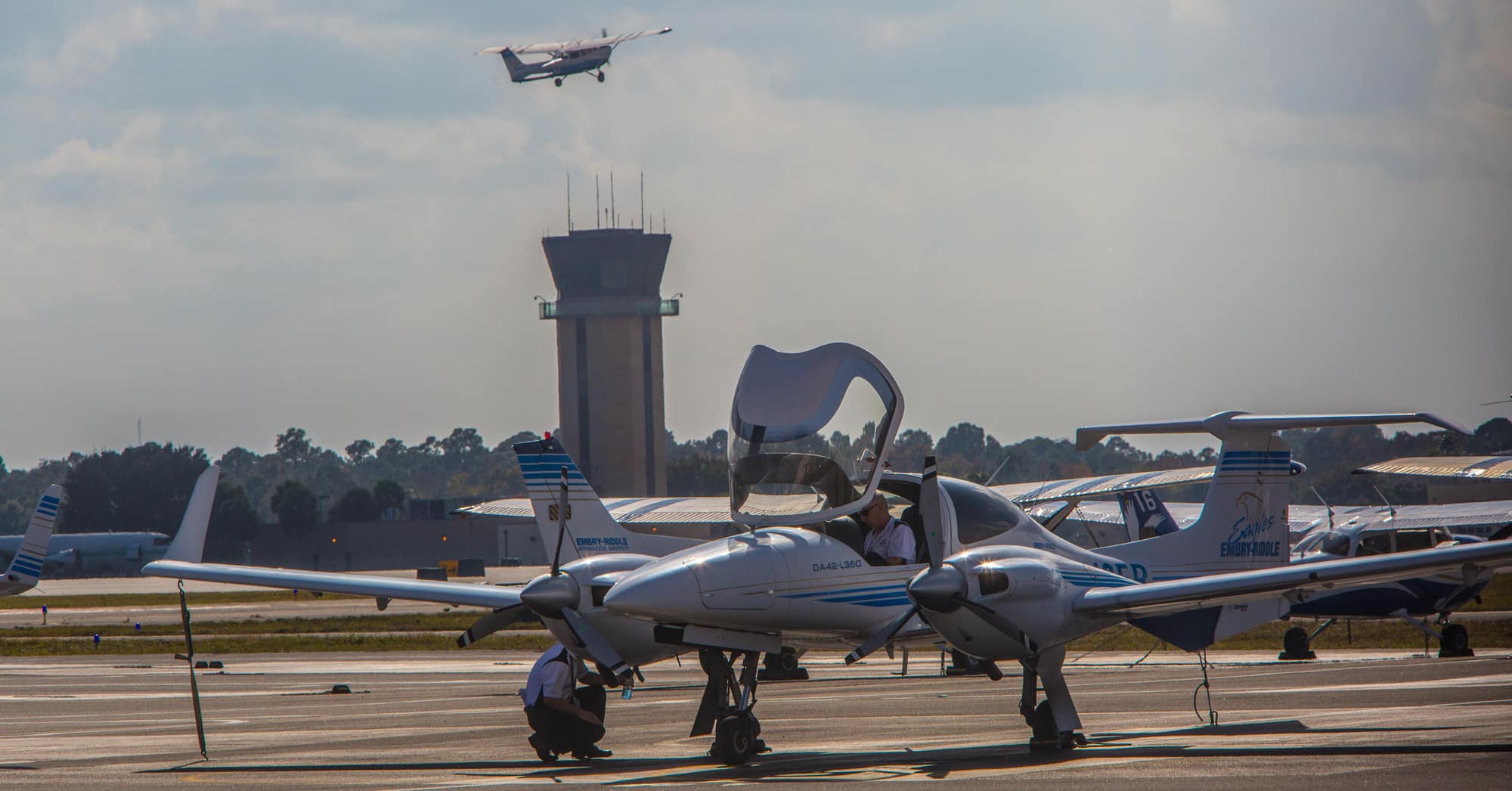 Plane on ERAU Flightline