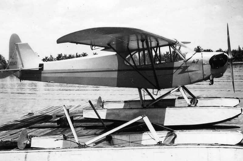 Piper J3 Cub Seaplane with tail number NC35947