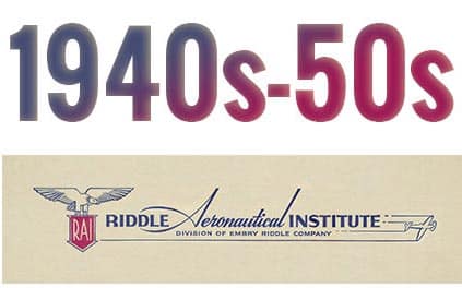 Embry-Riddle Aeronautical Institute graphic from the 1940s-1950s