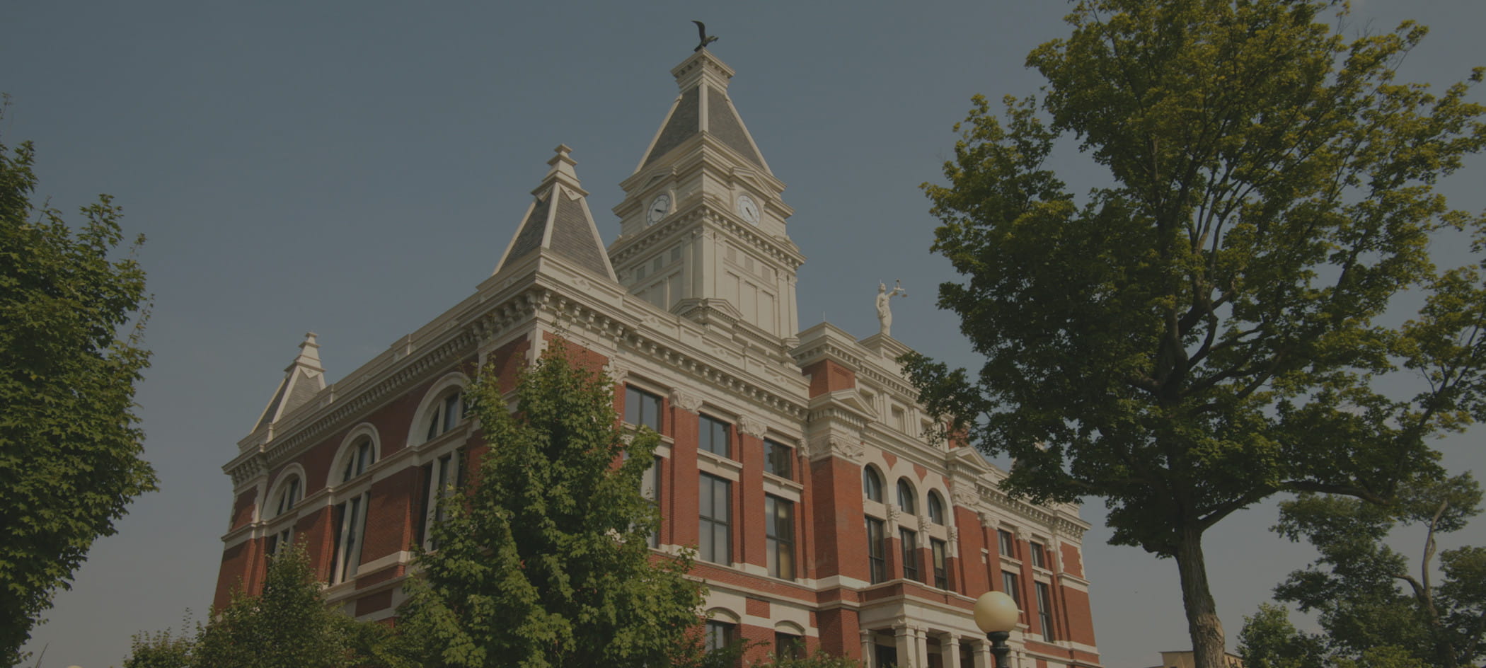Building with steeples on college campus.