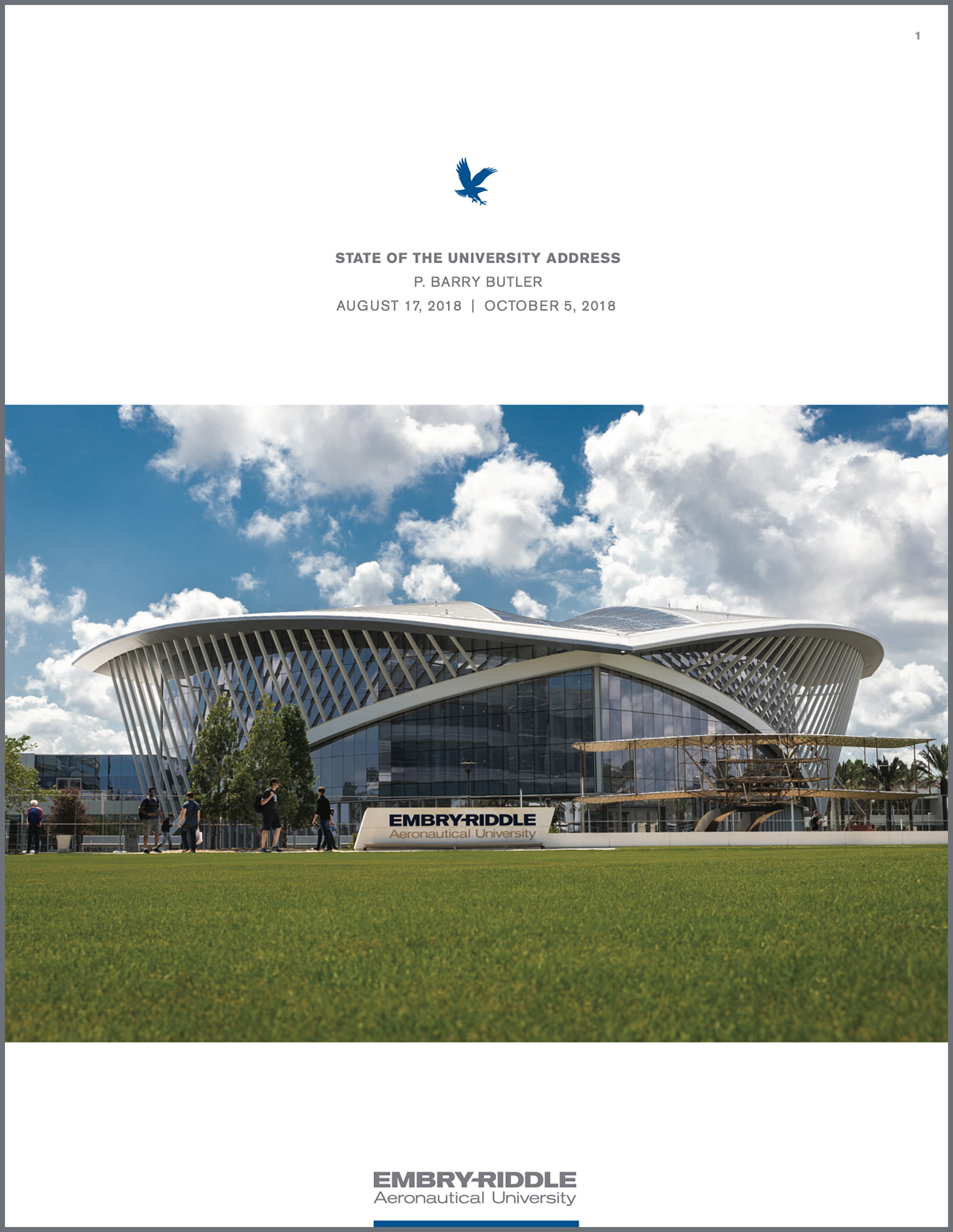 2018 State of the University program cover