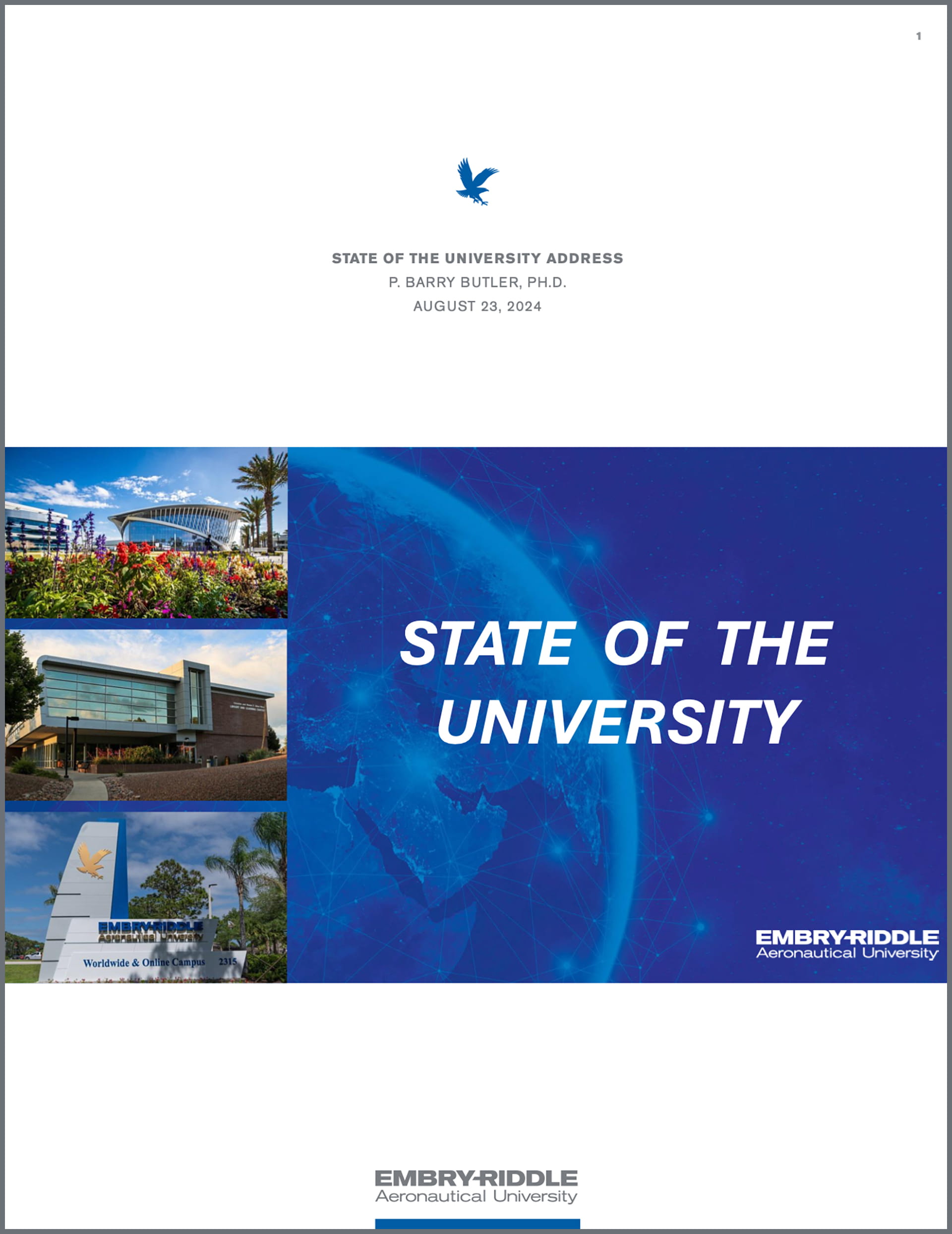 2024 State of the University program cover