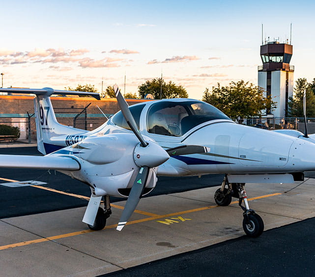 An aircraft on the Flight Line