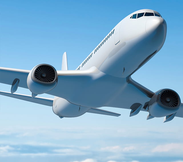 a plane flying in the sky