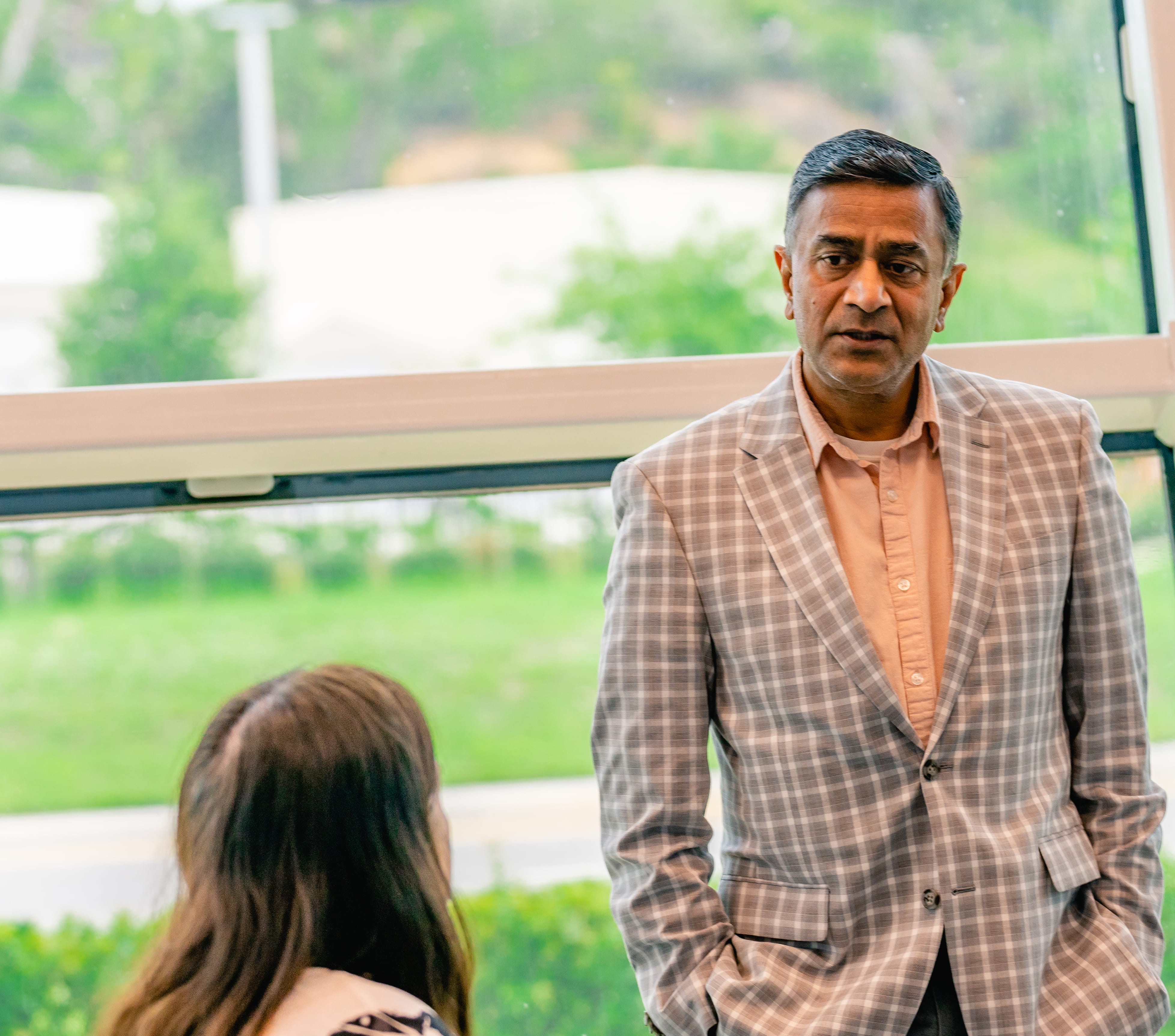 Embry-Riddle faculty member talks to a student