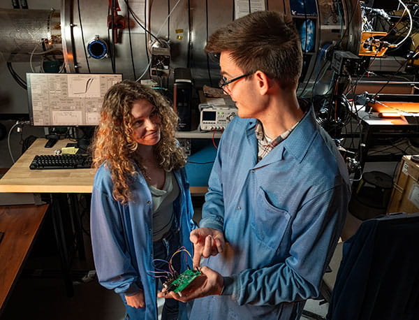 Students working in the Space and Atmospheric Instrumentation Lab