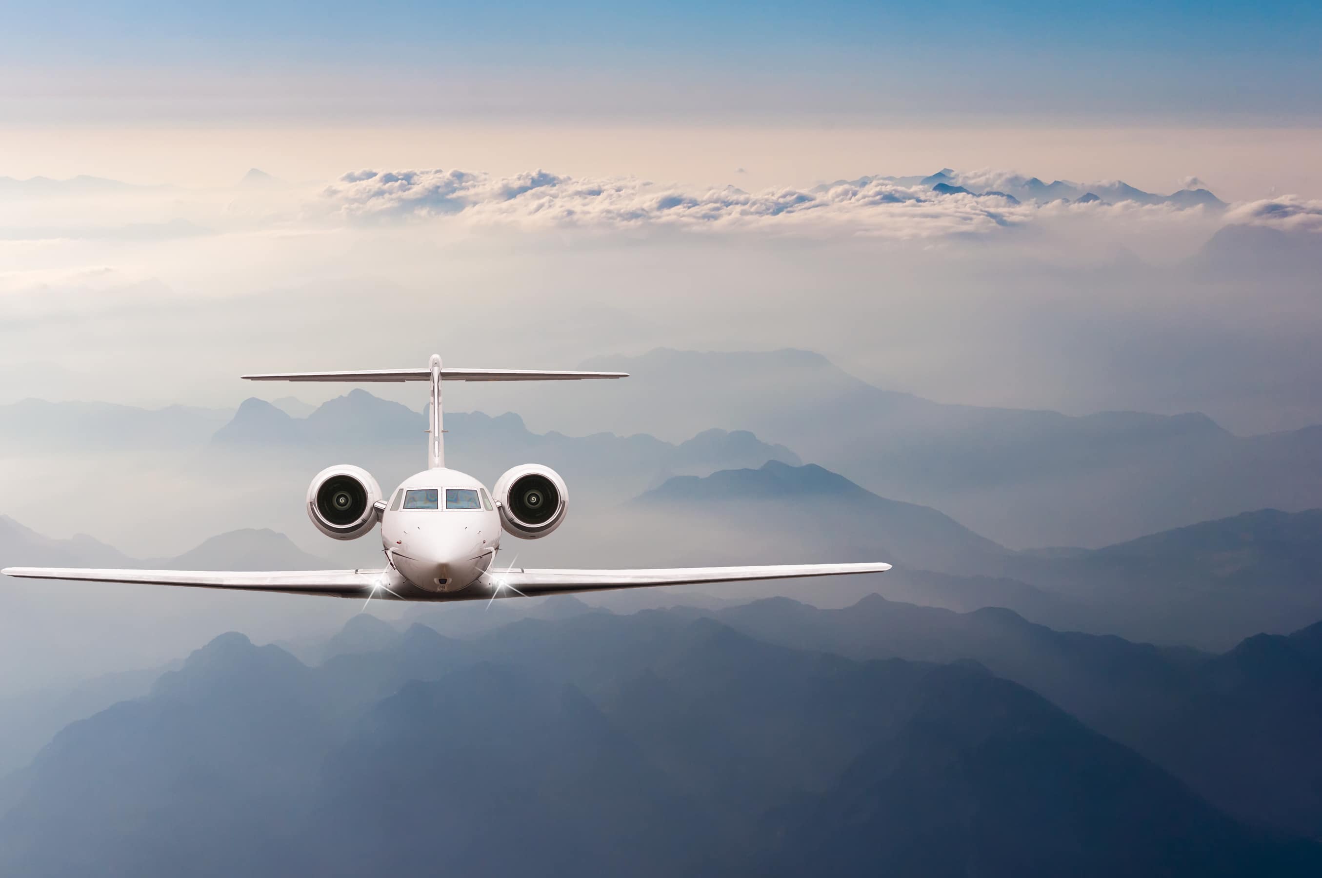 A plane flying in the air