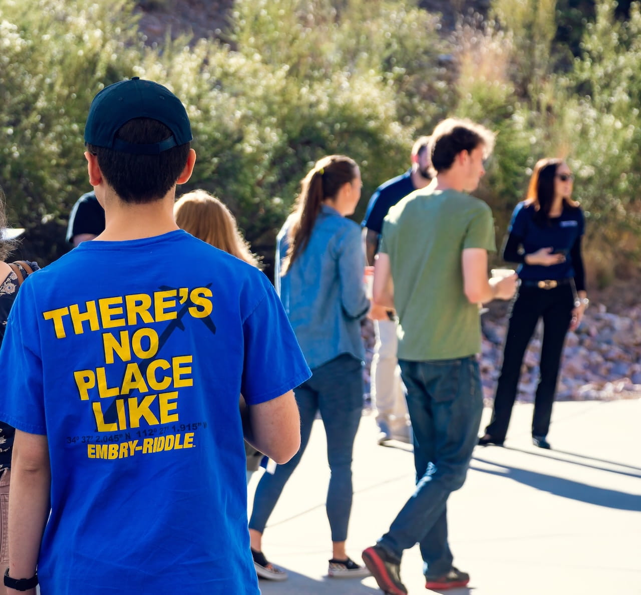 Students walking on campus