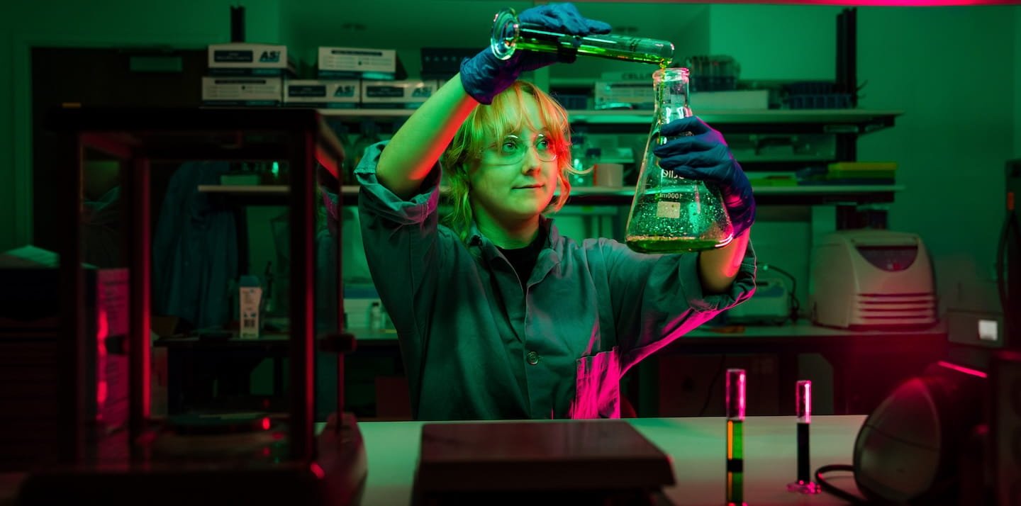 Natalie Brattain in the Chemistry Lab