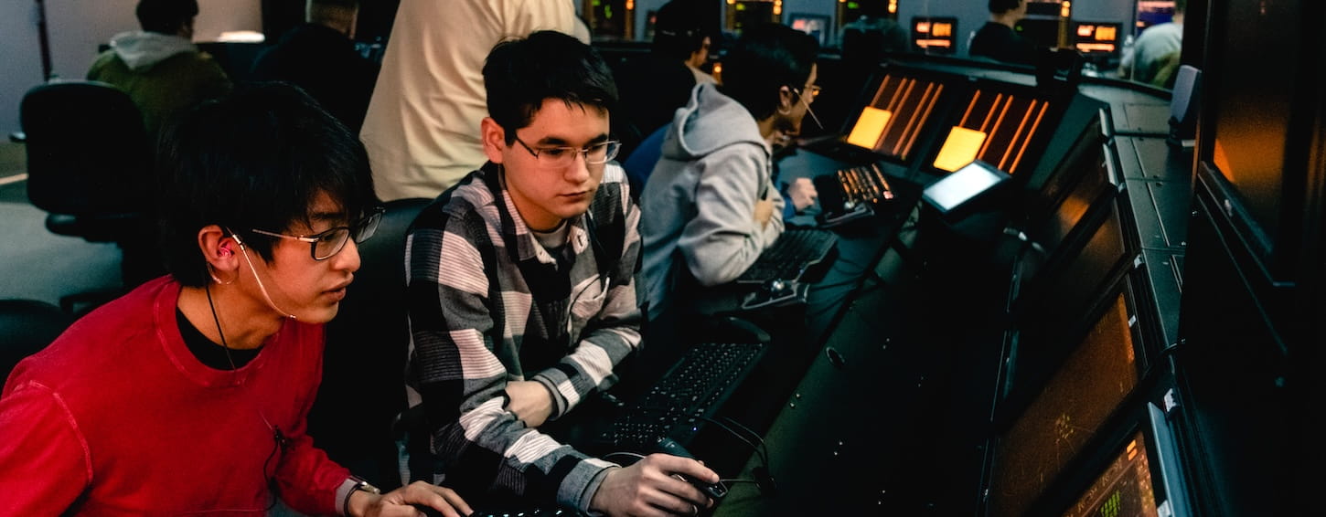 Students participate in an Air Traffic Control simulation