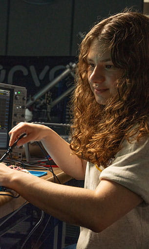 Student working in the CSIL Lab