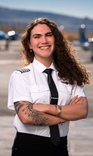 Female pilot on the flightline.