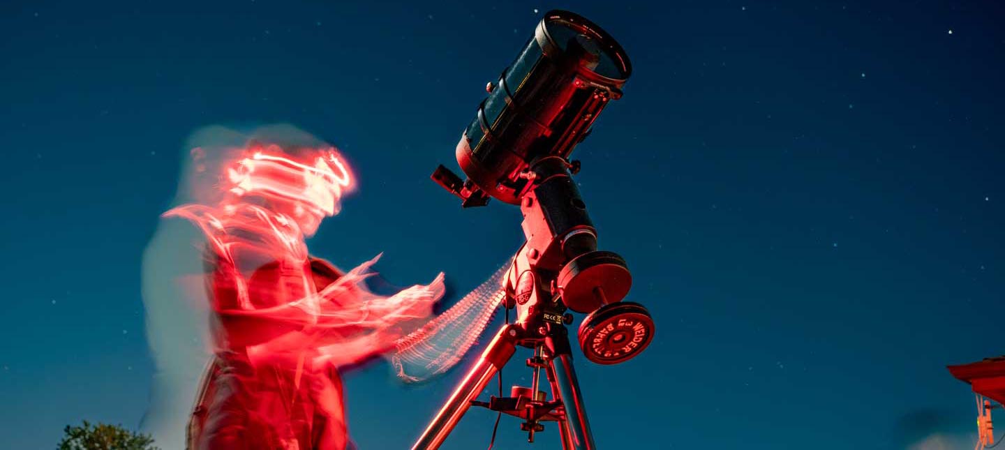 Summer camp with students learning about astronomy and stargazing.