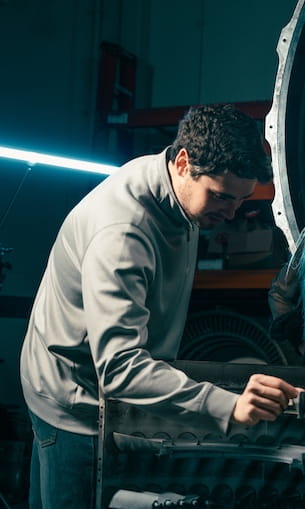 Students in the Gas Turbine Lab