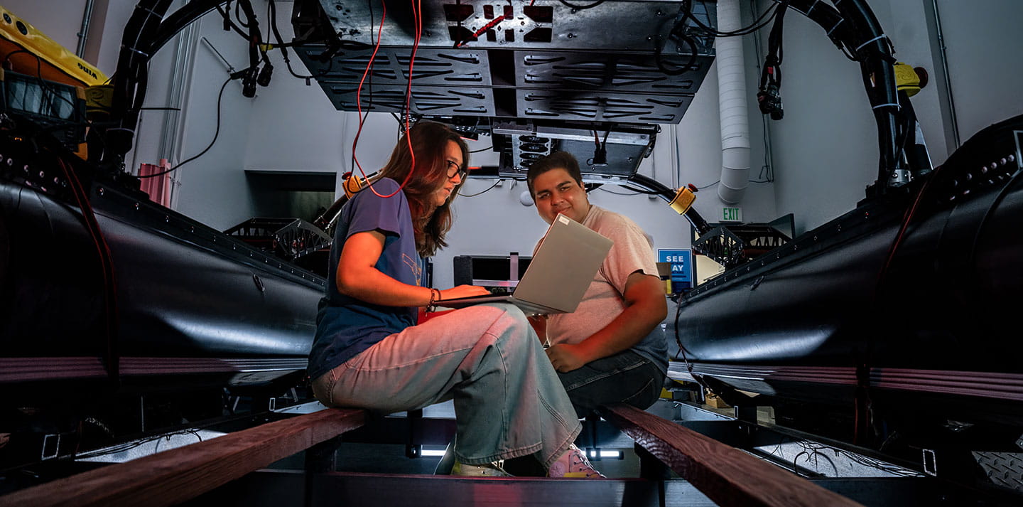Students working in the Robotics and Autonomous Systems Lab