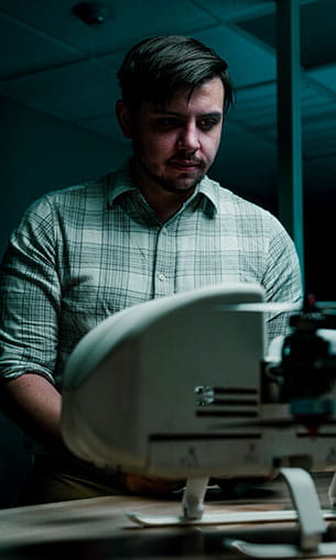 Student working on a Rotocraft