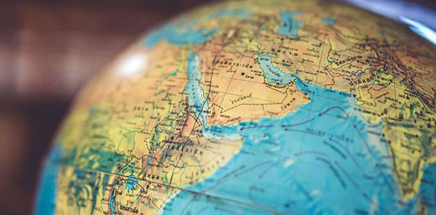 Close-up of a globe