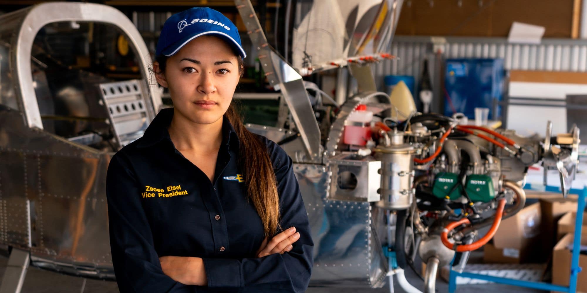 Prescott student and Boeing Scholar Zsoee Eisel hopes to work for Delta Air Lines and potentially fly for the Air National Guard. (Photo: Embry‑Riddle / Connor McShane)