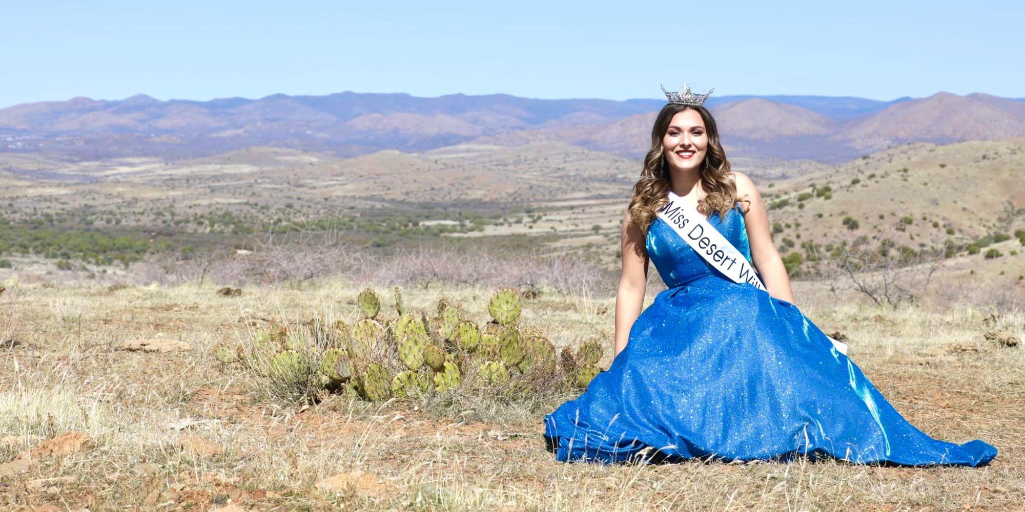 Graduate student Samantha Ramos poses in an outdoor photo as she prepared for the Miss Arizona competition (Photo: Gage Brumbaugh)