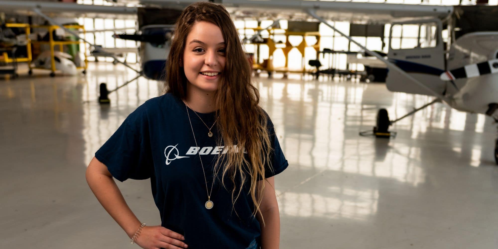 Embry-Riddle freshman Bella Memeo is a pilot, artist and Boeing Scholar. 