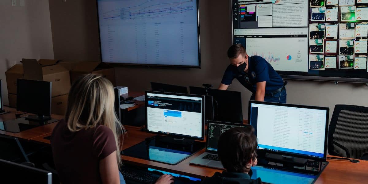 A peek at a cyber competition hosted by Embry‑Riddle. (Photo: Embry‑Riddle/Connor McShane)