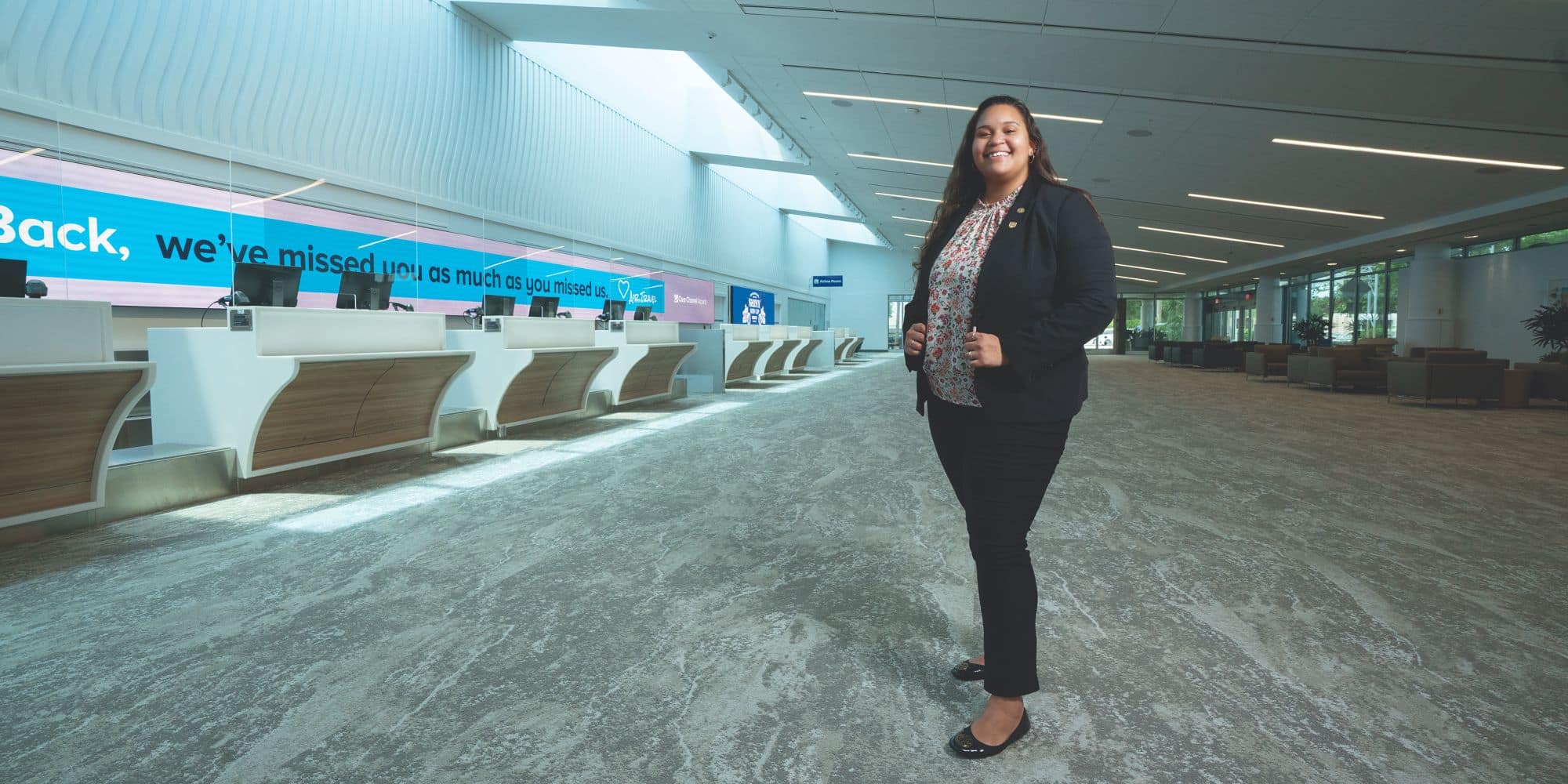 Aviation Business Administration major Alexandria Cogdell ('23) joined Business Eagles to develop professionally and boost connections with fellow students, administration and industry professionals. (Photo: Alexandria Cogdell)