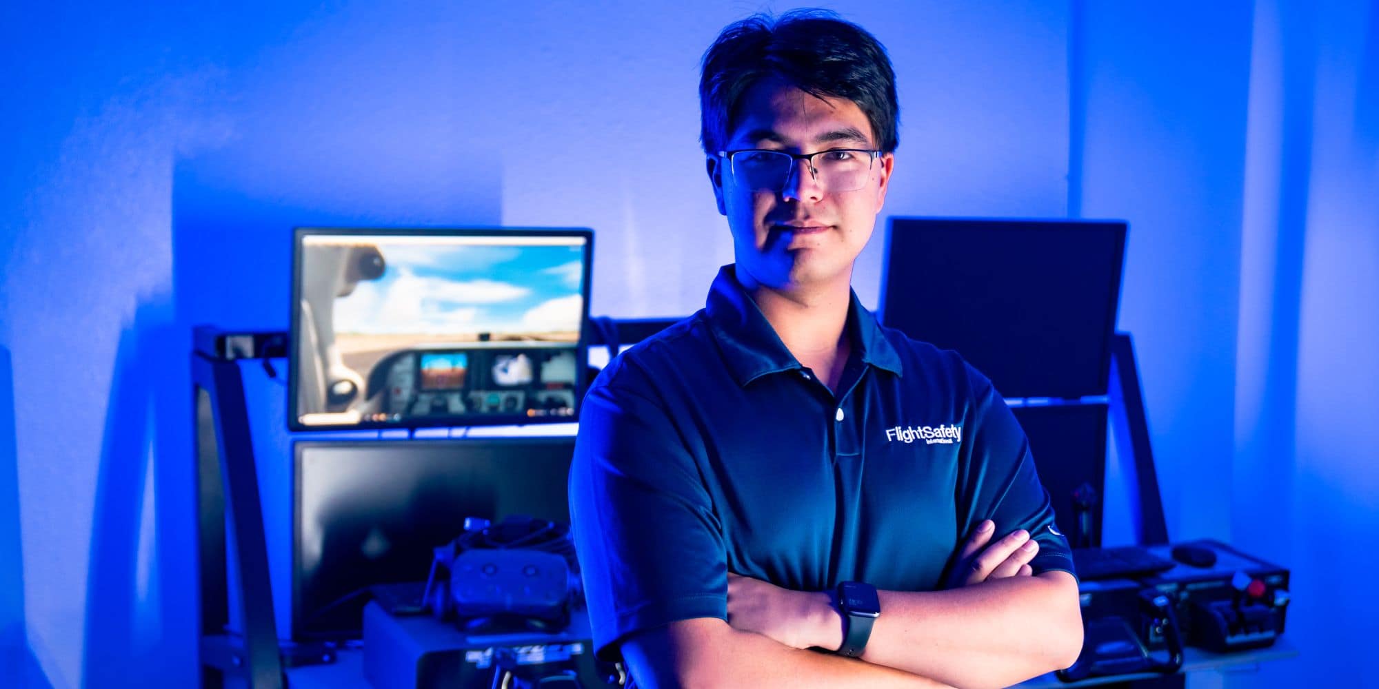 Martin Kurkchubasche ('20, '23) graduated with a B.S. in Aeronautical Science and is pursuing his MBA in Aviation through the Worldwide Campus. (Photo: Embry-Riddle/Connor McShane).