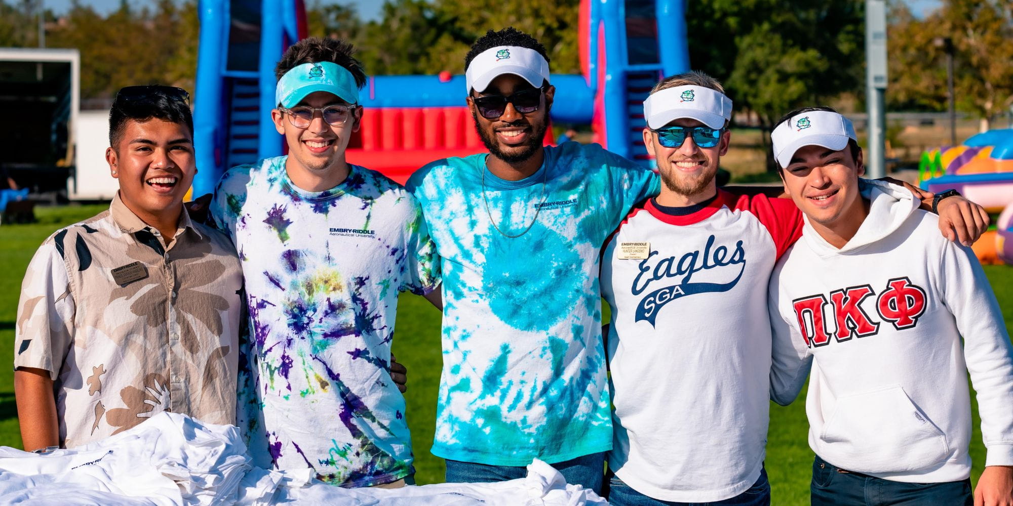Students enjoying fun in the sun during OctoberWest's Friday Fair. (Photo: Embry-Riddle / Connor McShane)