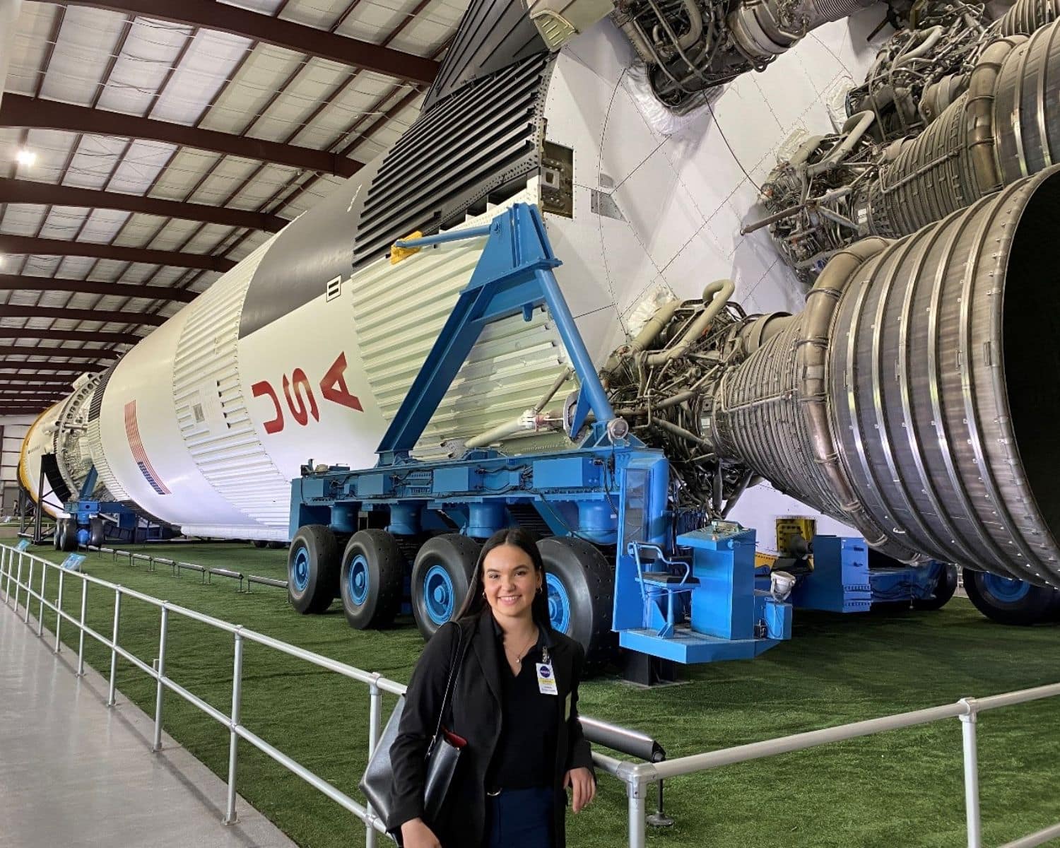 Isabella Novo ('23) at NASA, where she will work on the life support system for the International Space Station. (Photo: NASA / Isabella Novo)