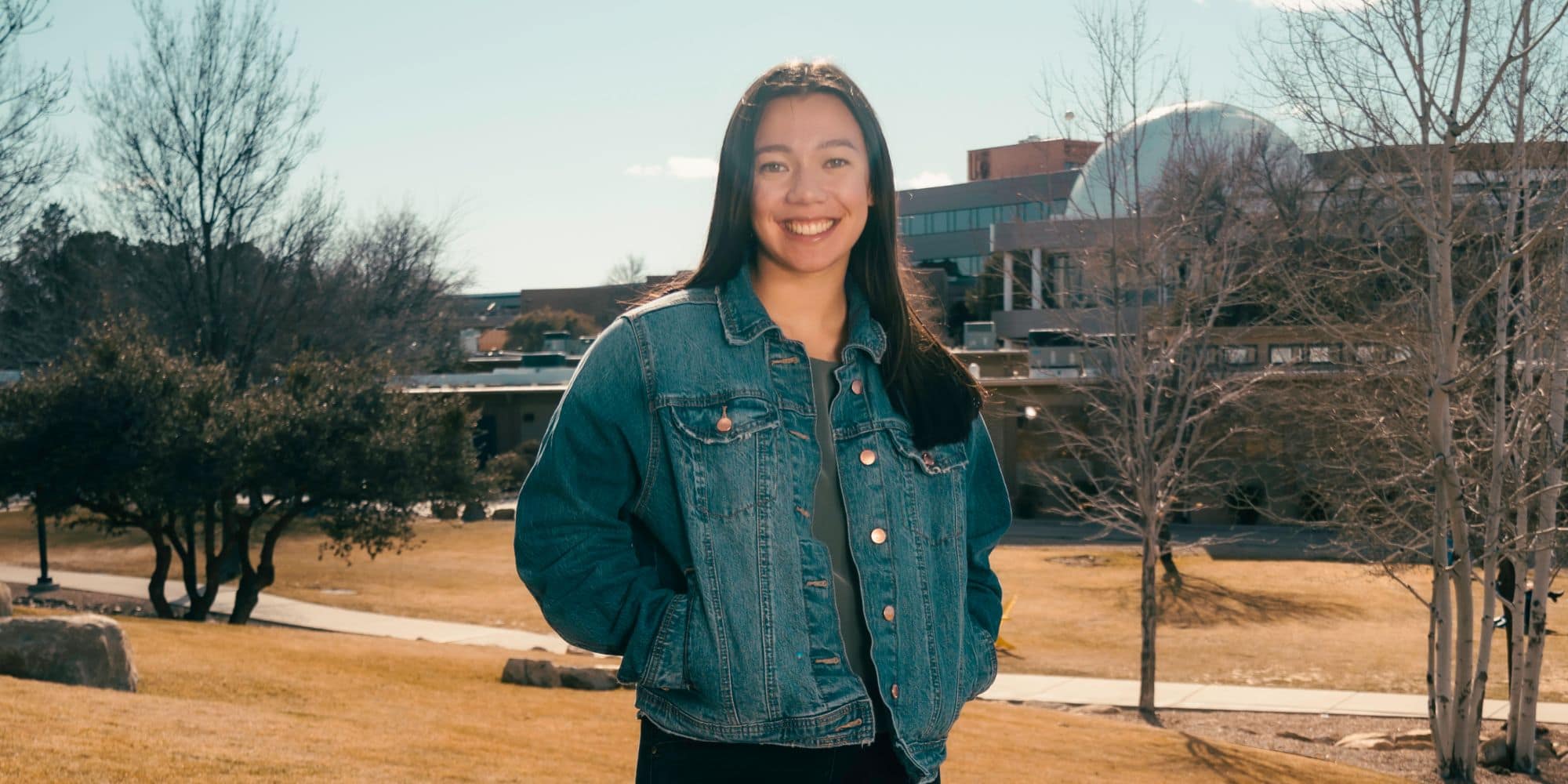 Global Security & Intelligence Studies major Grace Brown ('24) is a student ambassador for Embry‑Riddle in addition to her role in the Student Government Association (SGA). (Photo: Embry‑Riddle / Connor McShane)