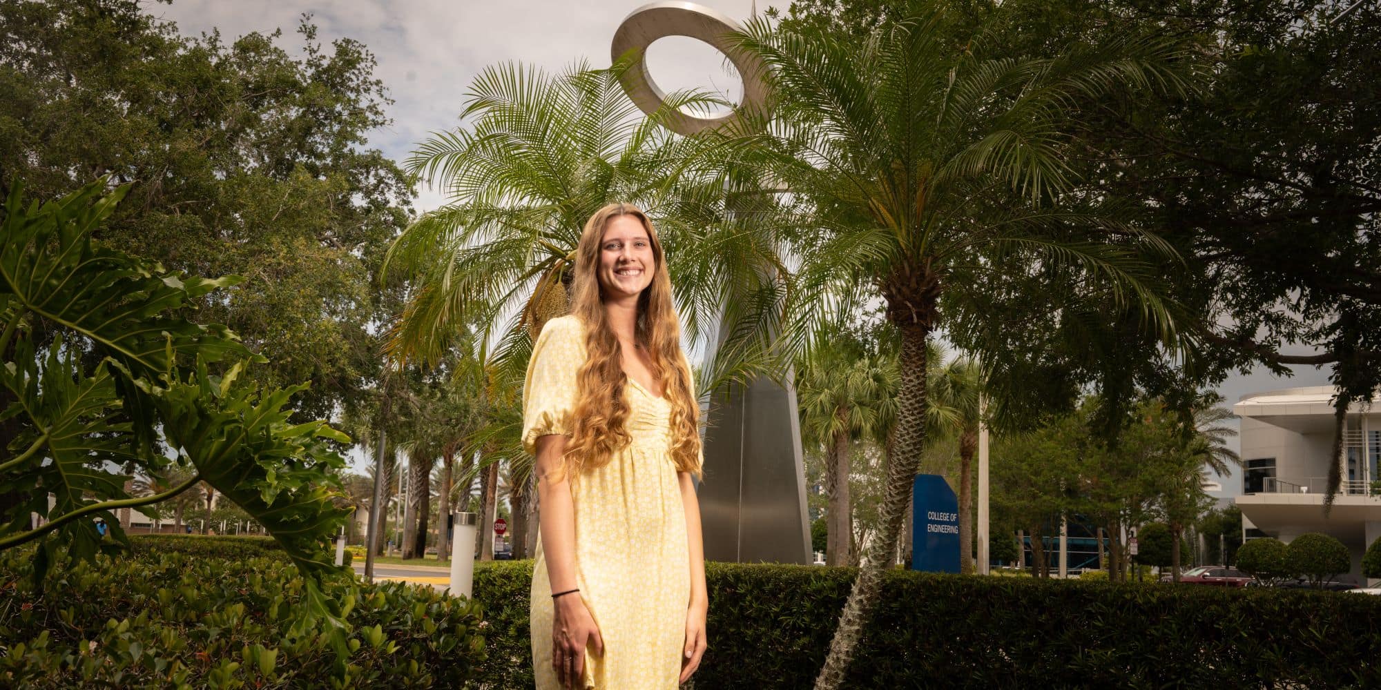 Civil Engineering senior Sydney Makarovich is on a path to success post-graduation, with a leader’s mindset and an exciting position secured in her field. (Photo: Embry‑Riddle / Bill Fredette-Huffman)