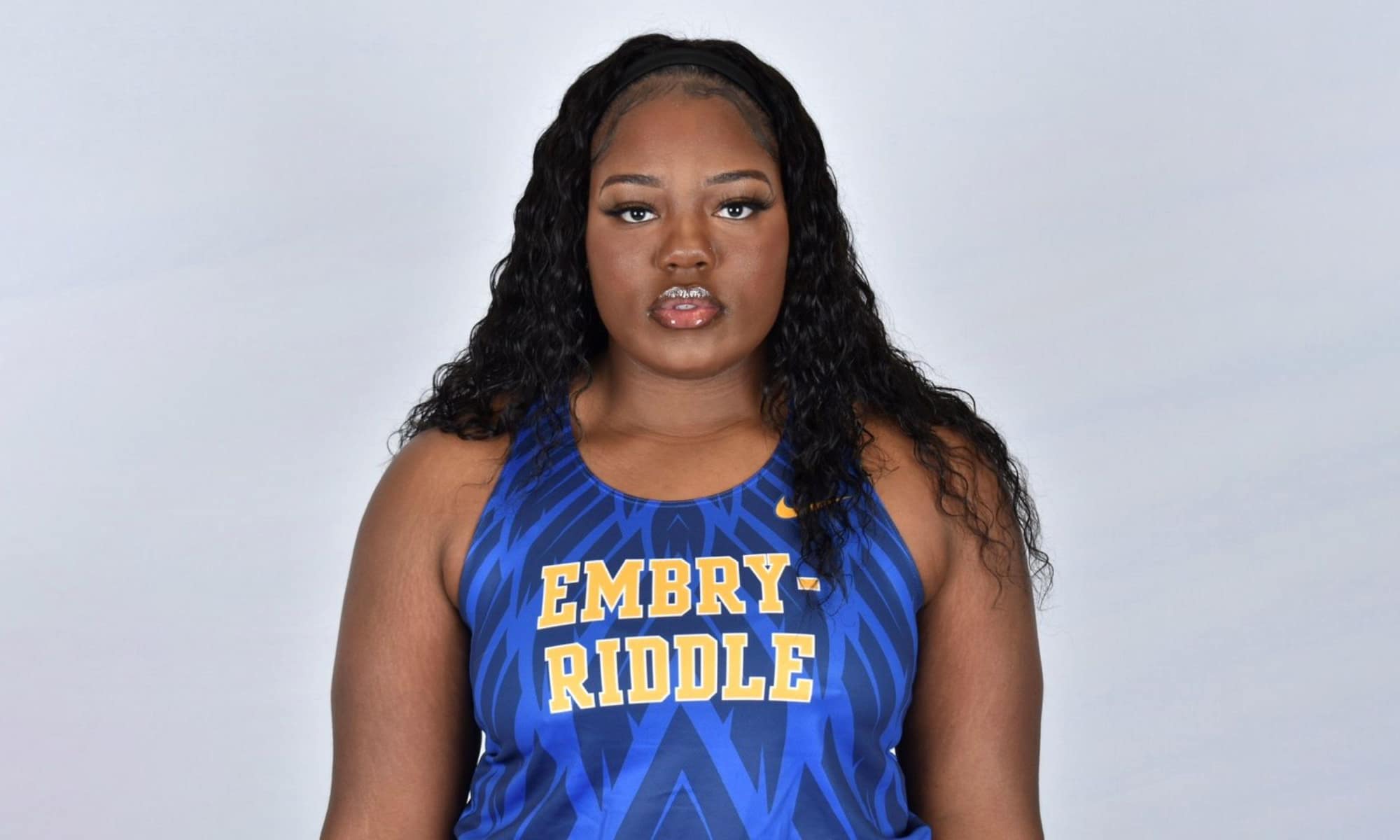 Ta'Leah Adams in her Track & Field uniform. (Photo: Embry‑Riddle)