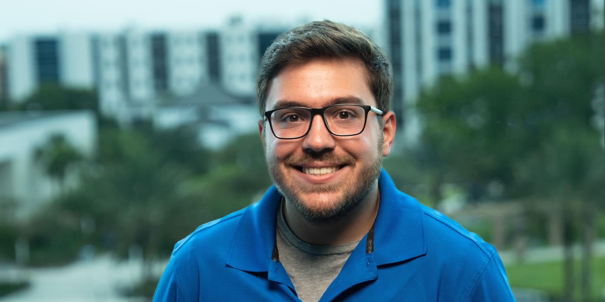 Michael Falanga on Embry‑Riddle's Daytona Beach Campus. (Photo: Embry‑Riddle / Bill Fredette-Huffman)