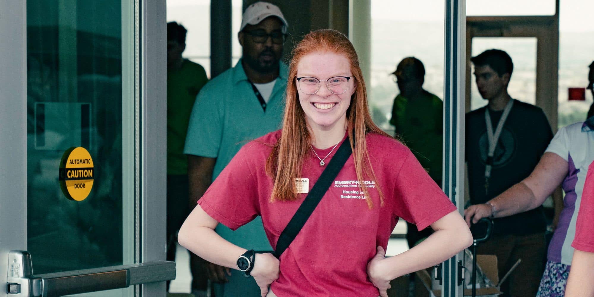Margaret Colwell on RA duty during move-in day on Embry‑Riddle's Prescott Campus. (Tags: Embry‑Riddle / Connor McShane)