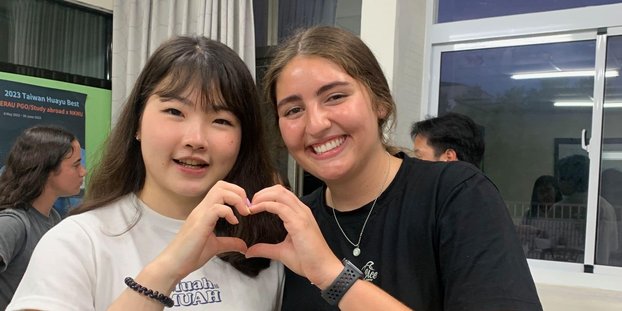 Alix Craft with her tutor during Craft's study abroad experience in Taiwan. (Photo: Alix Craft)