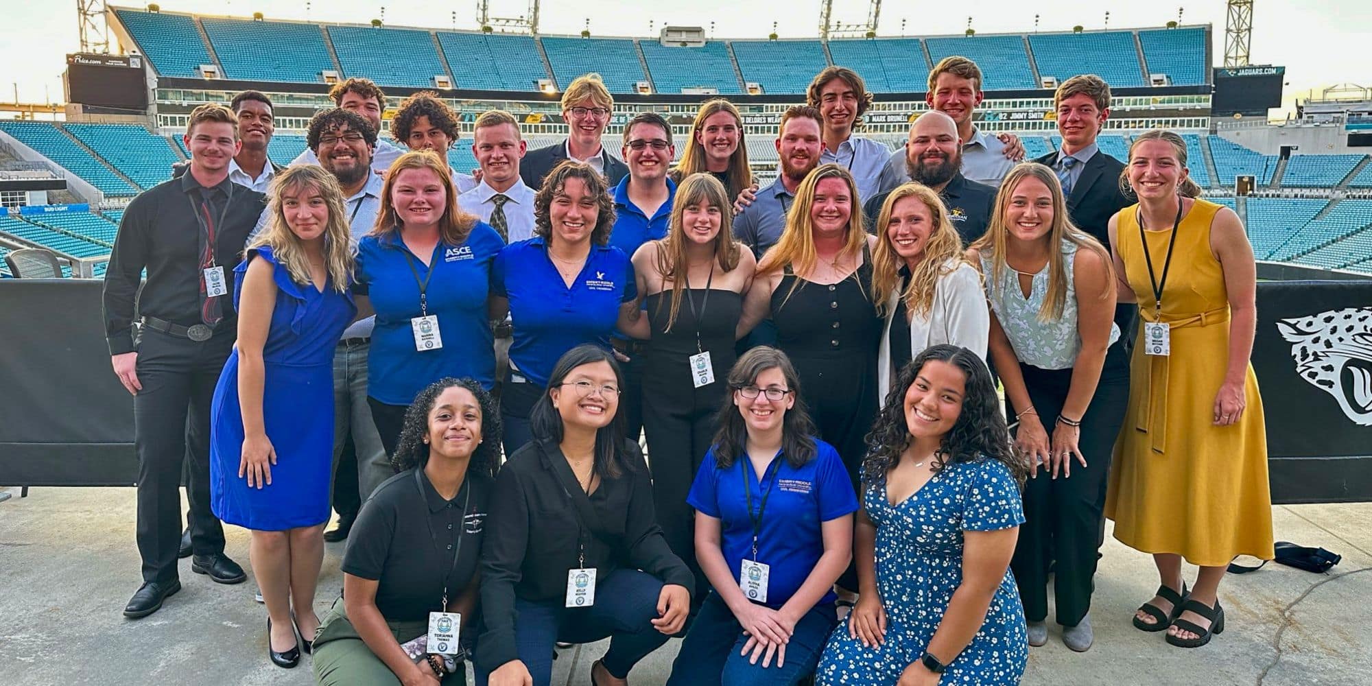 Abigail Valley and other Embry‑Riddle Students in Jacksonville for the 2023 ASCE Southeast Student Symposium (Photo: Abigail Valley)