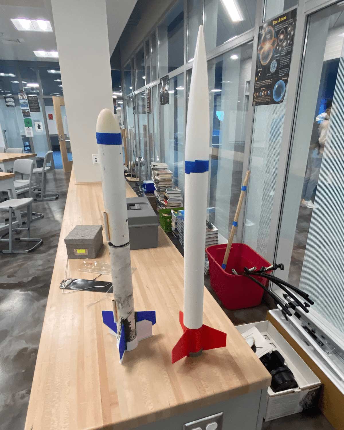 Two of the model rockets designed, built and flown by Jacob Zahabi and the Courtland High Rocket Club. (Photo: Jacob Zahabi) 