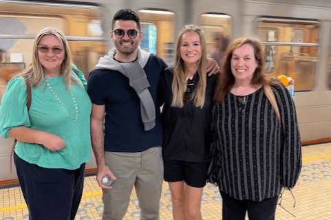 Angelia Keever and members of her study abroad group while in Europe. 