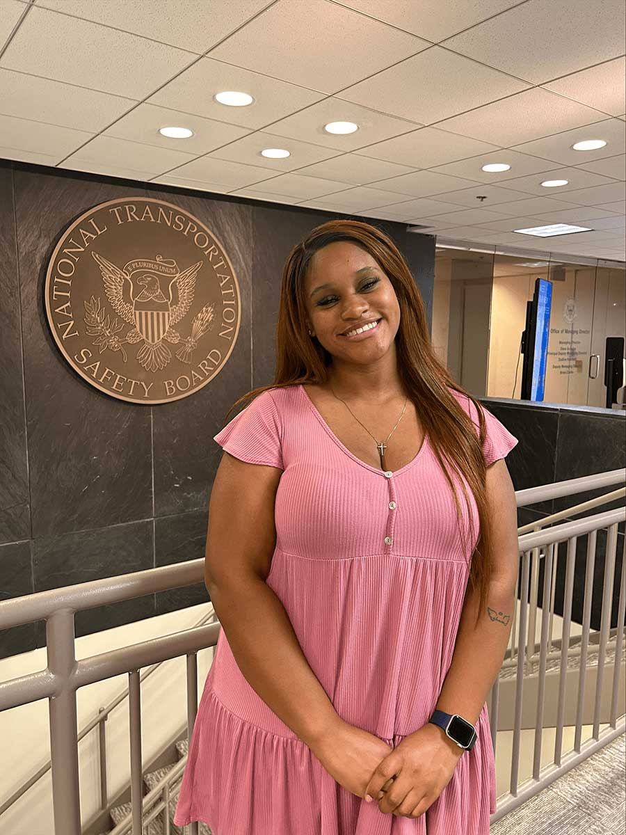 Shyan Khalil while interning with the National Transportation Safety Board. (Photo: Shyan Khalil) 