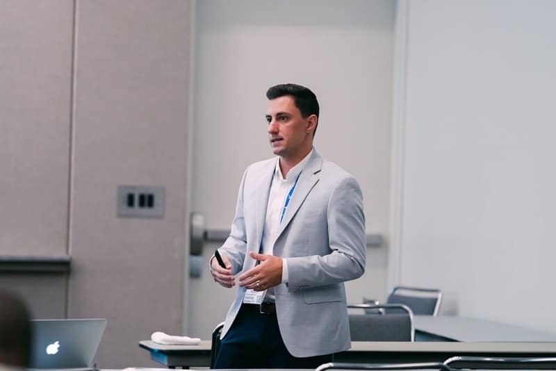 James Podlucky speaking