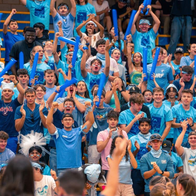 ERAU students cheering