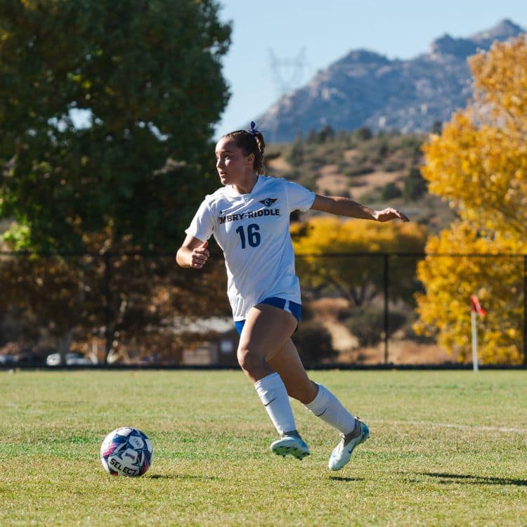 ERAU soccer player