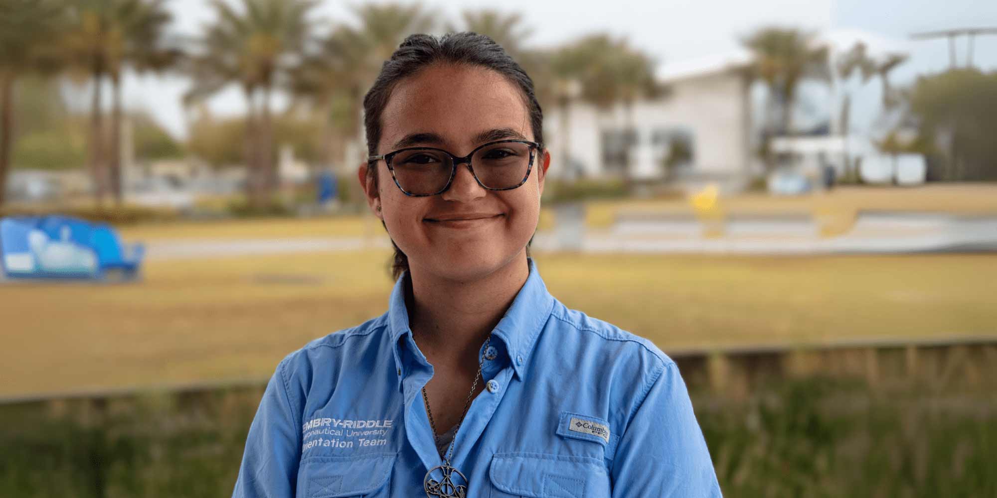 Anjelysa Oleszwski is following in the footsteps of both parents as a future graduate of Embry‑Riddle. Although she is still a student, she has already worked for the Federal Aviation Administration as an intern.
