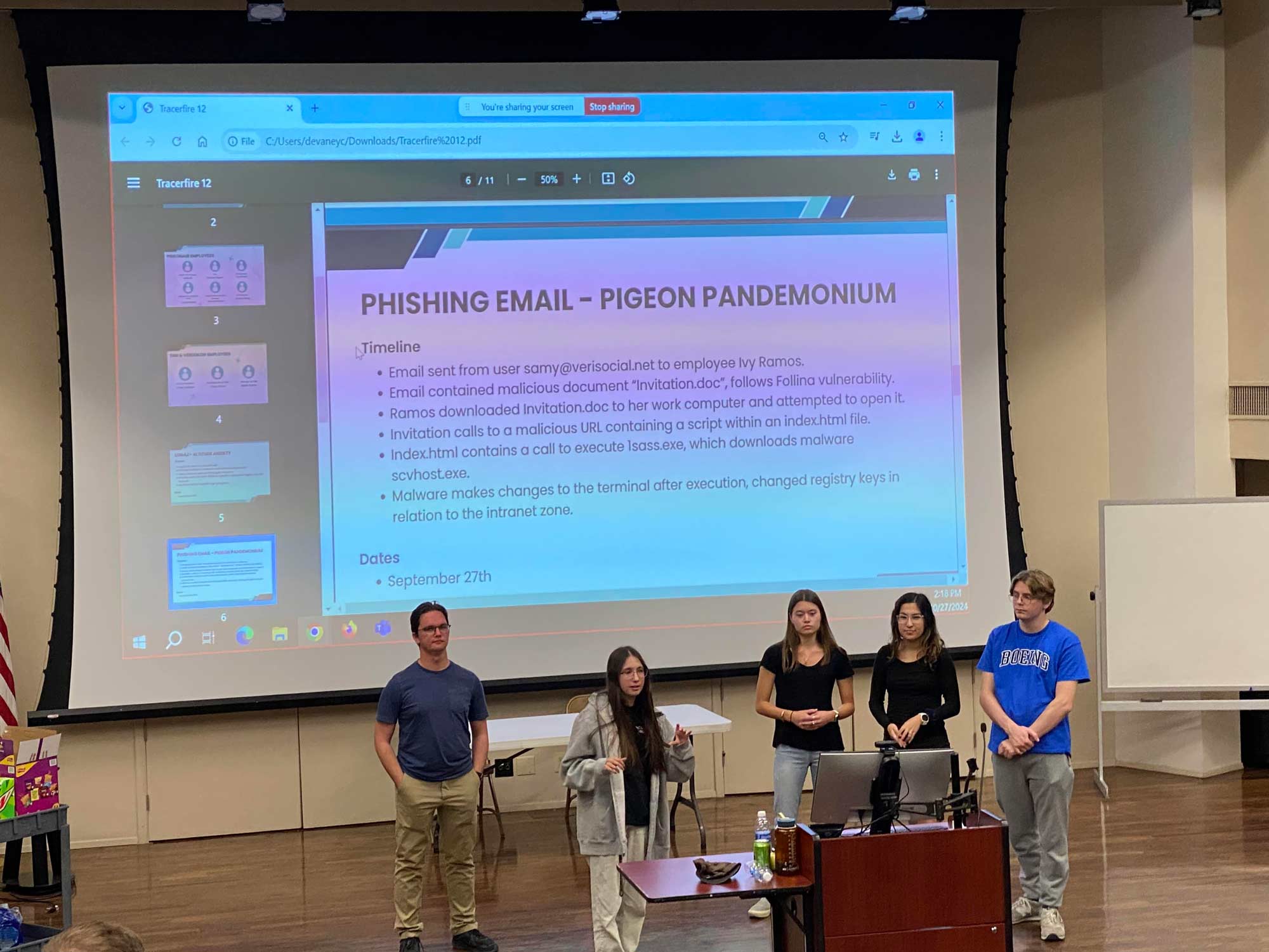 Phishing group presents.