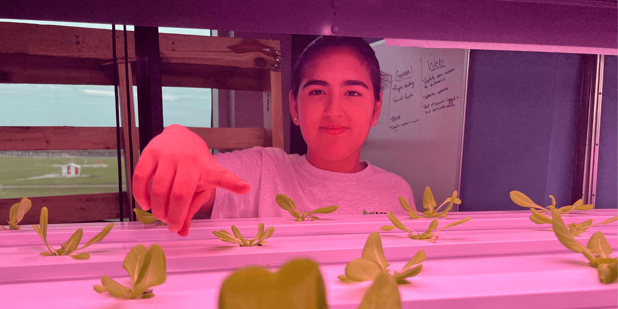 Embry-Riddle student Emma Costa interns with Acreage Farms, a company exploring agricultural ingenuity. This start-up’s work could one day help settlers on Mars grow food despite limited water, low temperatures and reduced atmospheric pressure.