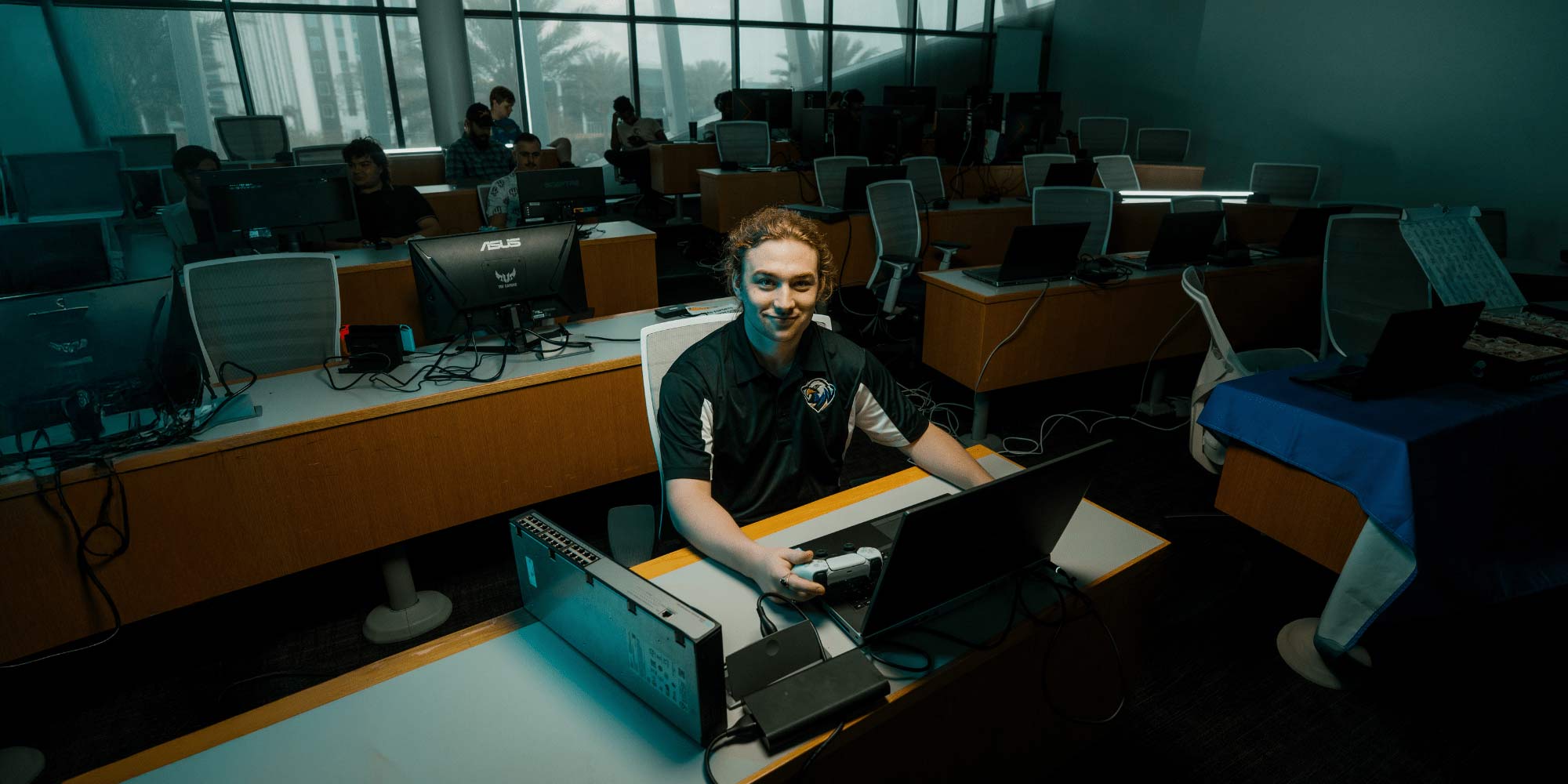 Ryan Ferguson leads ERAU ESports on Embry‑Riddle's Daytona Beach Campus. (Photo: Embry‑Riddle/Joey Harrison)